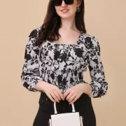 Casual Regular Sleeves Printed Women Multicolor Top