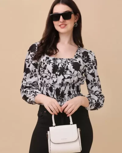 Casual Regular Sleeves Printed Women Multicolor Top