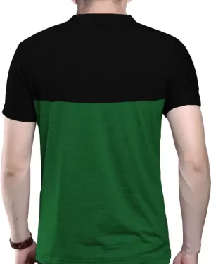 Men Striped Round Neck Cotton Blend Mixed Color T-Shirt