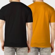 Pack of 2 Men Printed Round Neck Cotton Blend Multicolor T-Shirt