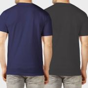 Pack of 2 Men Printed Round Neck Cotton Blend Multicolor T-Shirt