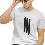 Men Striped Round Neck Cotton Blend Mixed Color T-Shirt