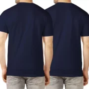 Pack of 2 Men Solid Round Neck Cotton Blend T-Shirt