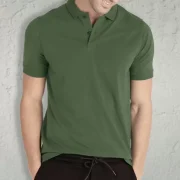 Men Solid Polo Neck Cotton Blend Mixed Color T-Shirt