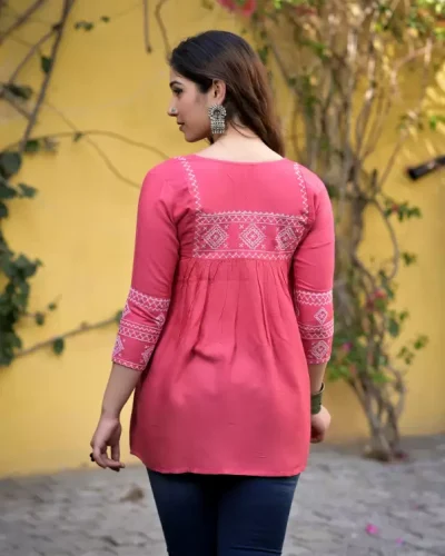 Casual Regular Sleeves Embroidered Women Top