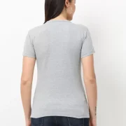 Women Solid V Neck Pure Cotton T-Shirt