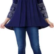 Casual Regular Sleeves Embroidered Women Top