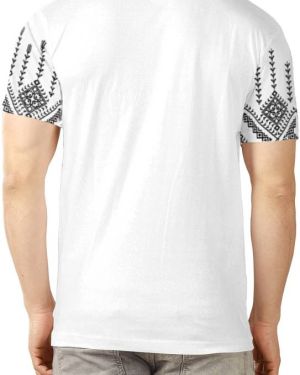 Men Graphic Print Round Neck Cotton Blend Multi-Color T-Shirt