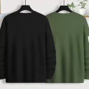 Pack of 2 Men Printed Round Neck Cotton Blend Multicolor T-Shirt