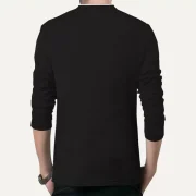 Men Solid Polo Neck Cotton Blend T-Shirt