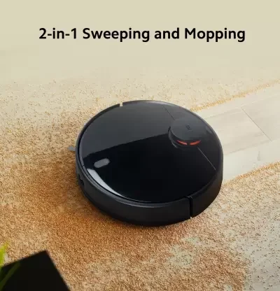 Mi Robot Vacuum-Mop P(STYTJ02YM) Robotic Floor Cleaner with 2 in 1 Mopping and vacuum(WiFi Connectivity, Google Assistant and Alexa)(Black)