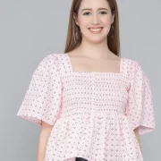 Casual Regular Sleeves Printed Women Pink Top