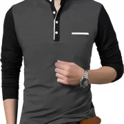 Men Solid Polo Neck Cotton With  Blend T-Shirt