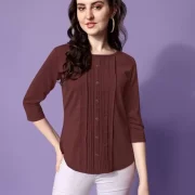 Casual Regular Sleeves Solid Women Top