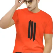 Men Striped Round Neck Cotton Blend Mixed Color T-Shirt