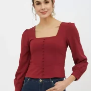 Casual Regular Sleeves Solid Women Top