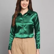 Women Regular Fit Solid Casual Shirt