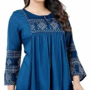 Casual Regular Sleeves Embroidered Women Top