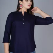 Casual Regular Sleeves Solid Women Multi-Color Top