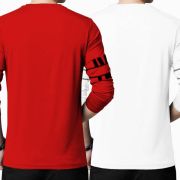 Pack of 2 Men Printed Round Neck Cotton Blend Multi-Color T-Shirt