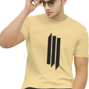 Men Striped Round Neck Cotton Blend Mixed Color T-Shirt