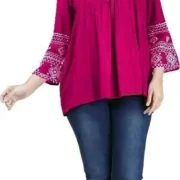 Casual Regular Sleeves Embroidered Women Top