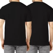 Pack of 2 Men Solid Round Neck Cotton Blend T-Shirt