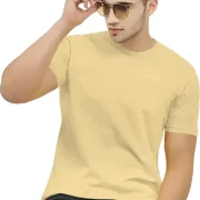 Men Solid Round Neck Cotton Blend Multi-Color T-Shirt