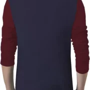 Men Solid Polo Neck Cotton Blend Dark Blue, Maroon T-Shirt