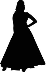 woman-in-dress-silhouette-free-vector